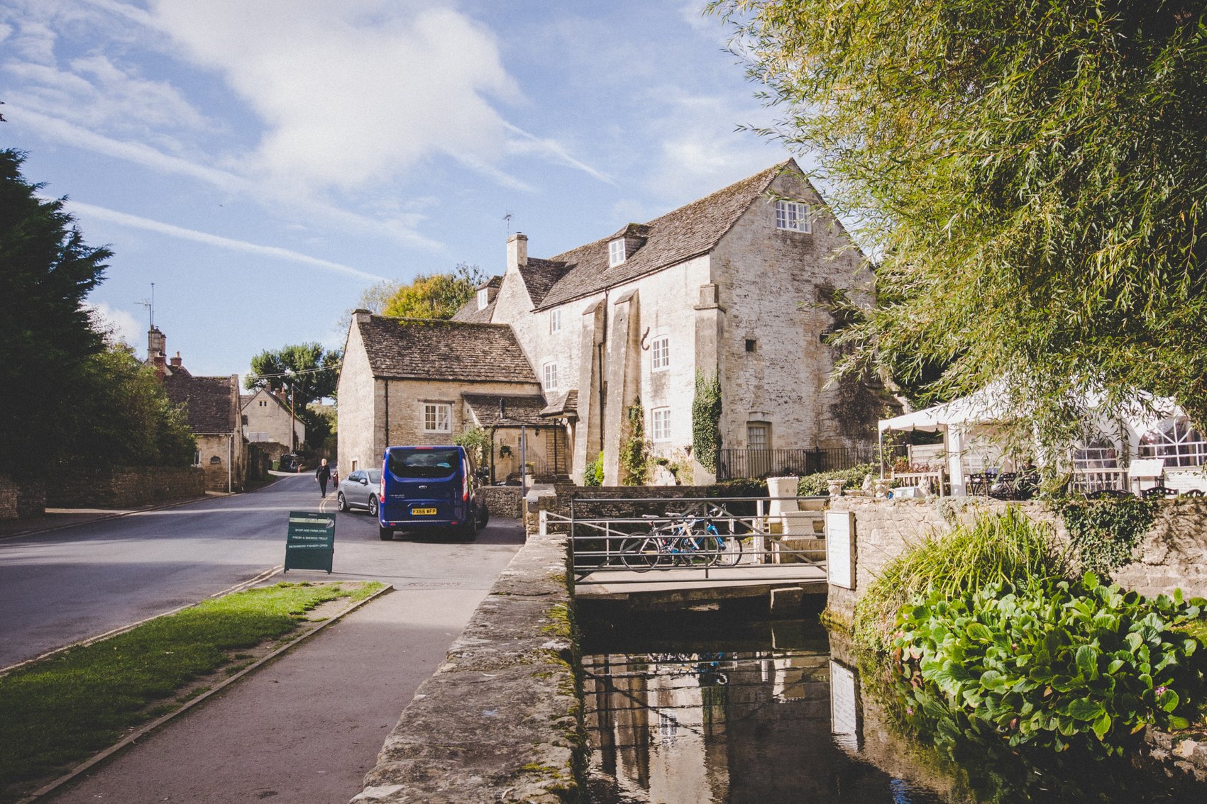 Cycling in Bibury, the Cotswolds