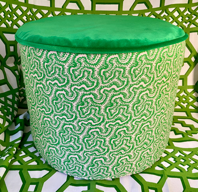 Abbey Green Ottoman โ available to buy soon from Astman Taylor