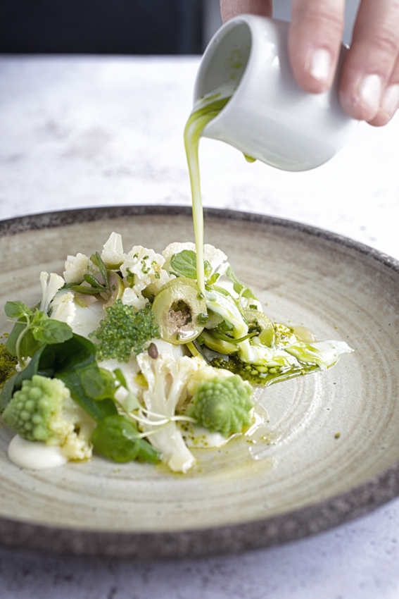 Dish at Purslane restaurant in Cheltenham