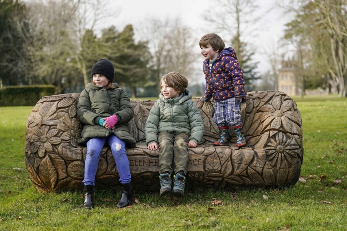 Children enjoying a day out at Blenheim Palace