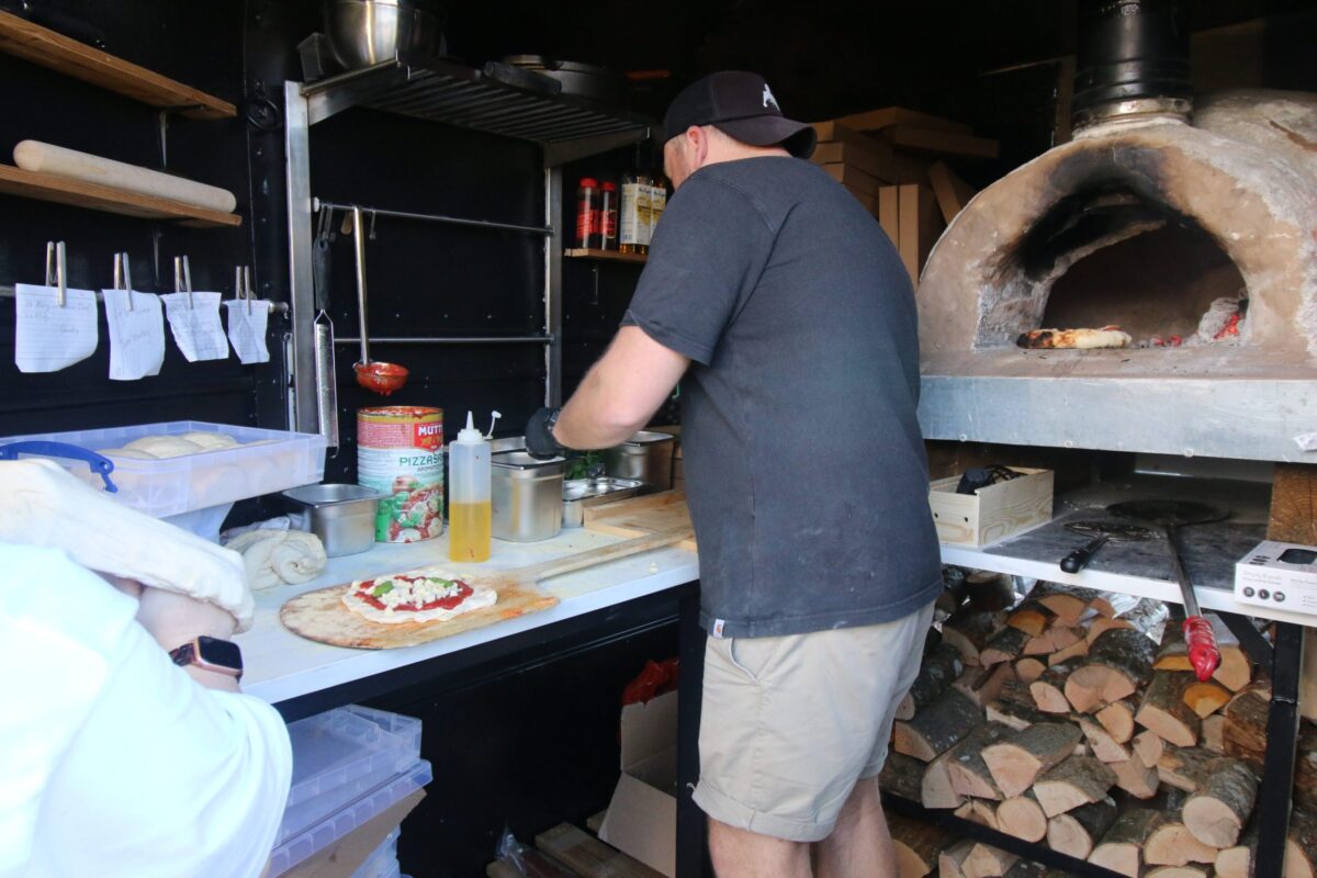 Pizza at Cotswold Lakes Brew Co taproom