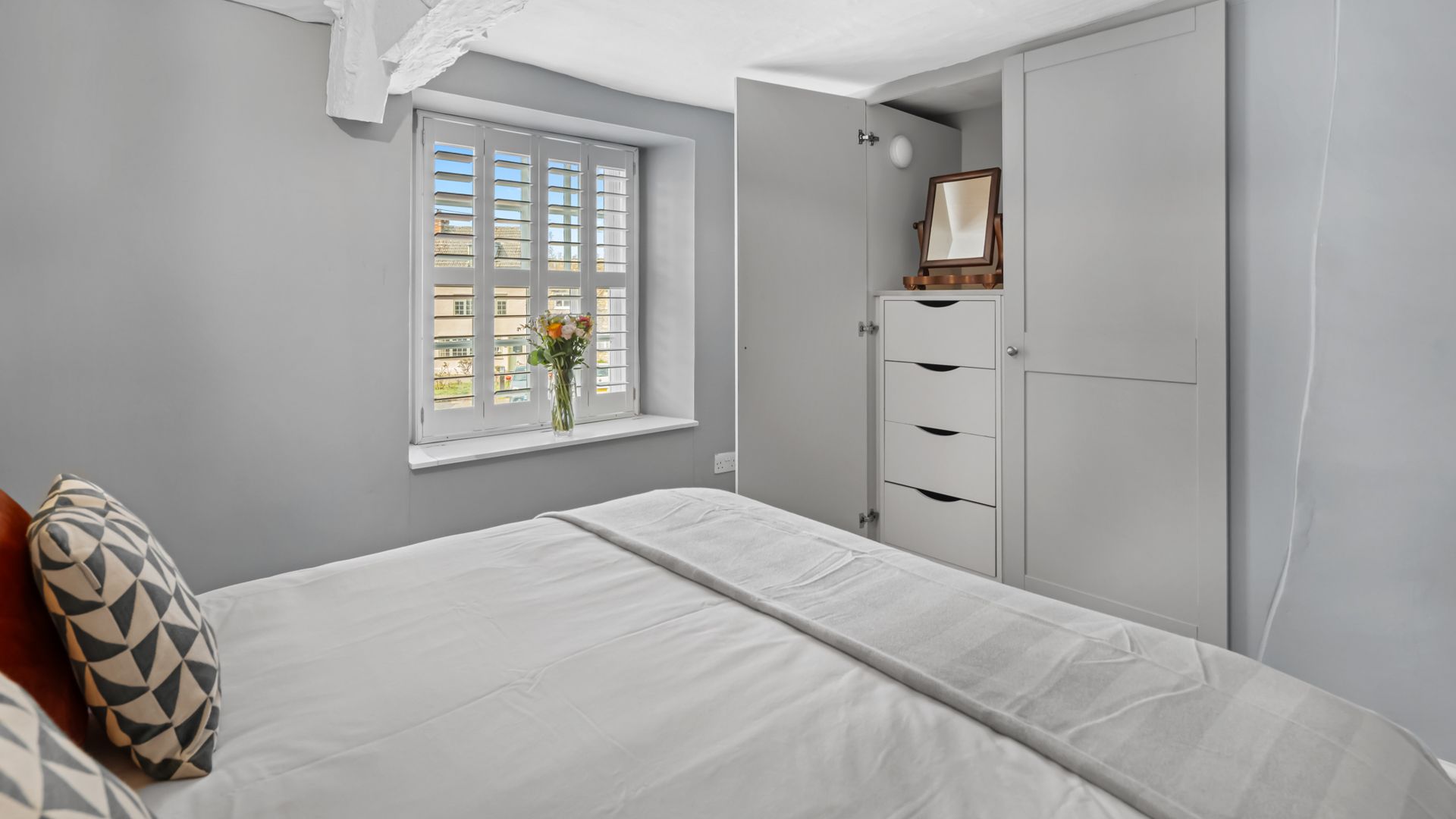 There is plenty of storage space in bedroom one