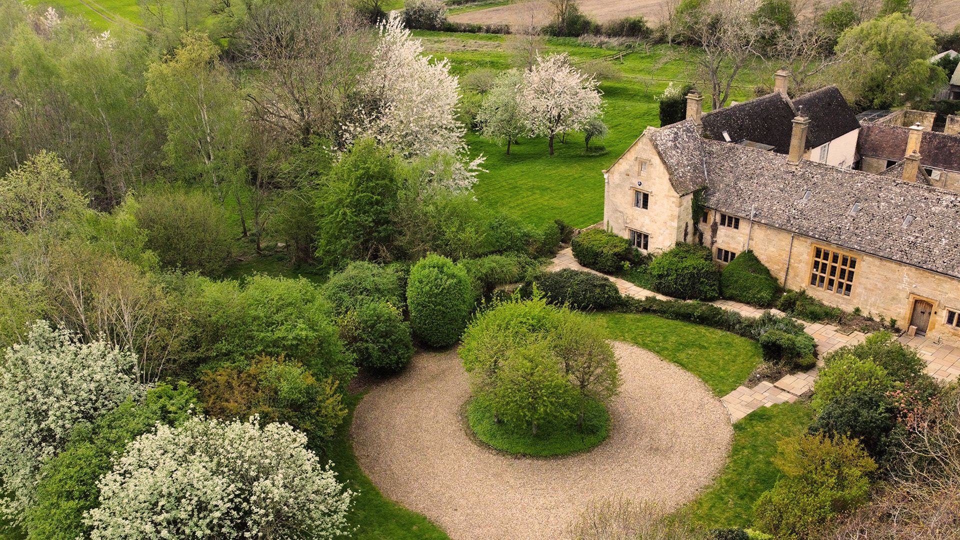 Aerial View, Foxholme Manor, Bolthole Retreats