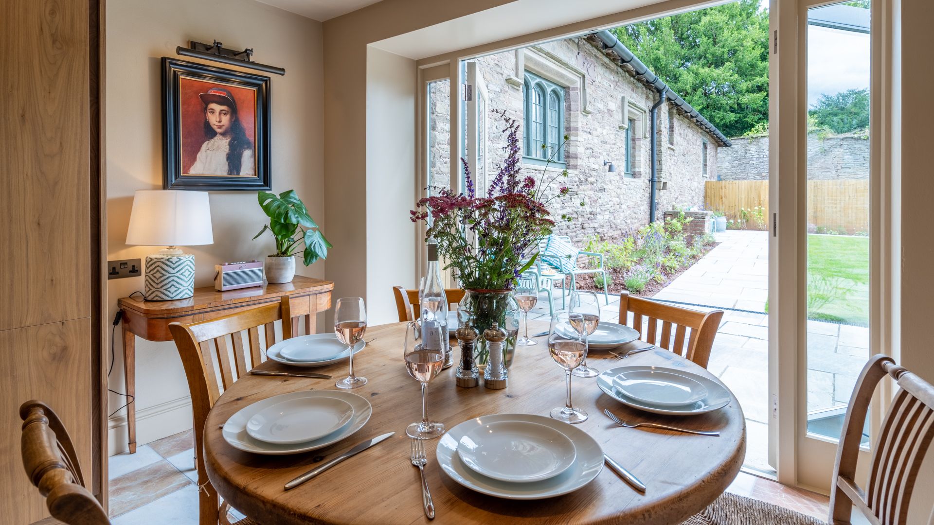 Take a seat at Upper Lodge's table to admire the view of the garden
