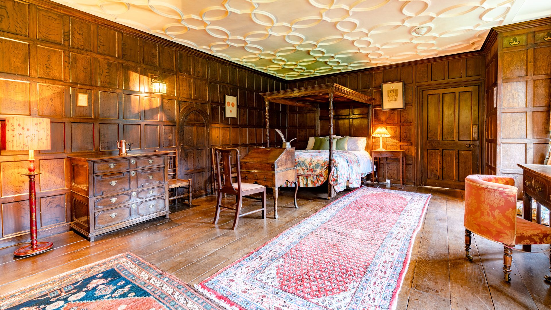 The Owain Glyndwr Bedroom is beautifully decorated