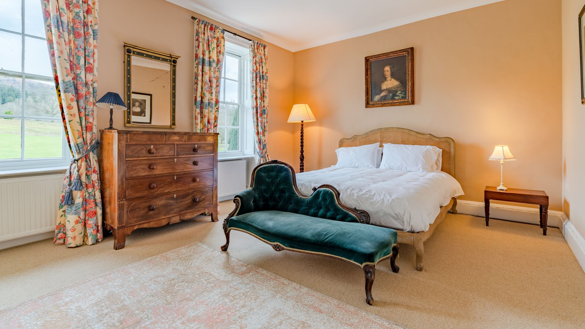 Kentchurch Court's Sweet Pea bedroom is a considered spot to stay