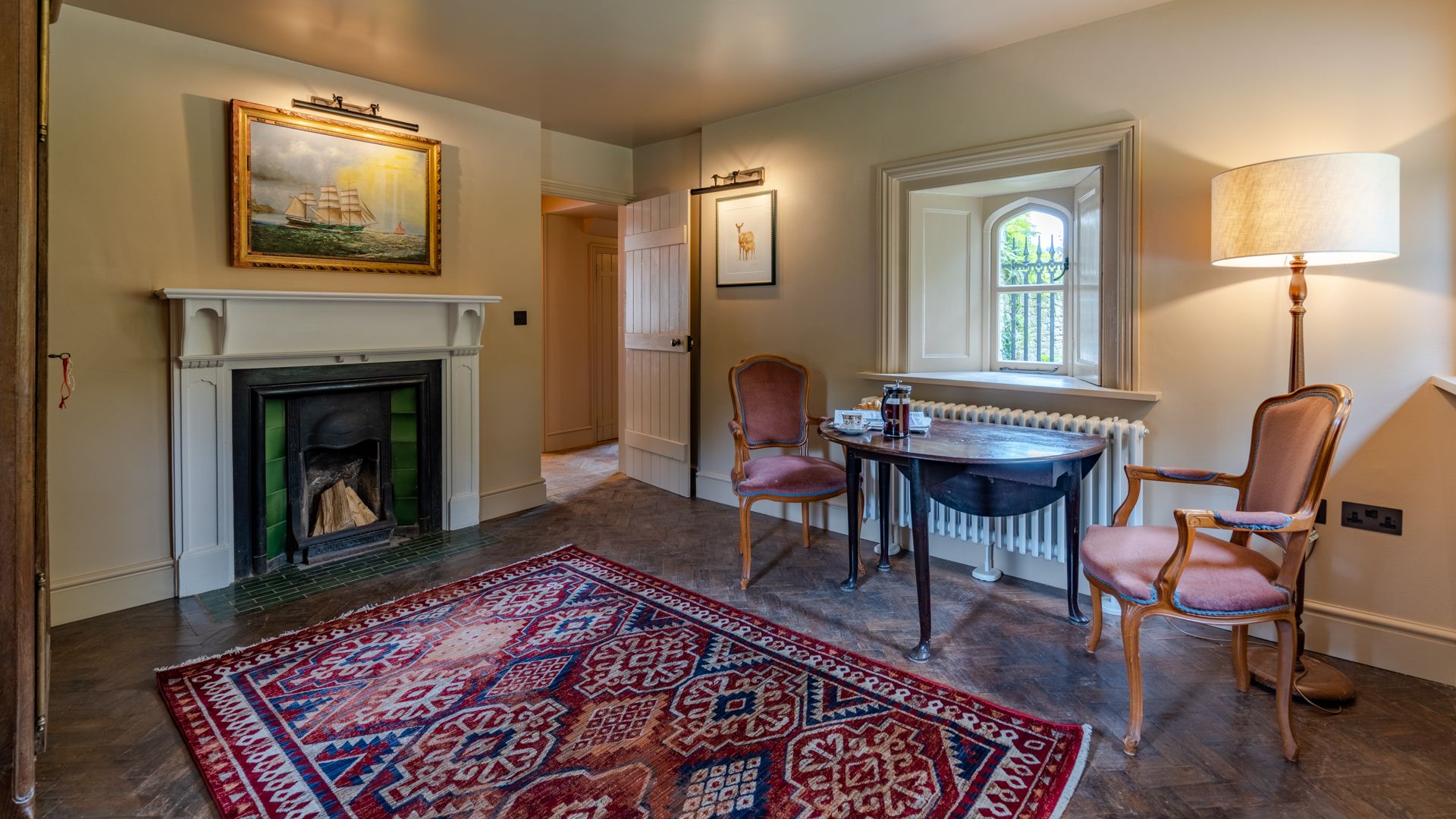 Upper Lodge's entrance hall welcomes you to the home with elegance