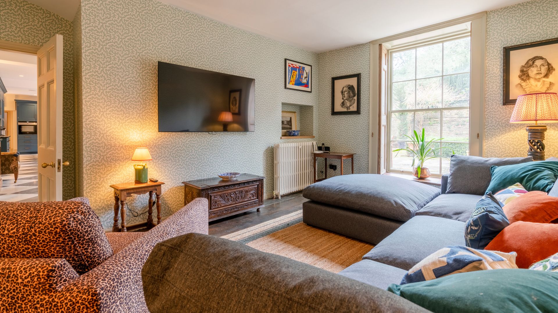 Kentchurch Court's snug is a place to relax after a day exploring Herefordshire